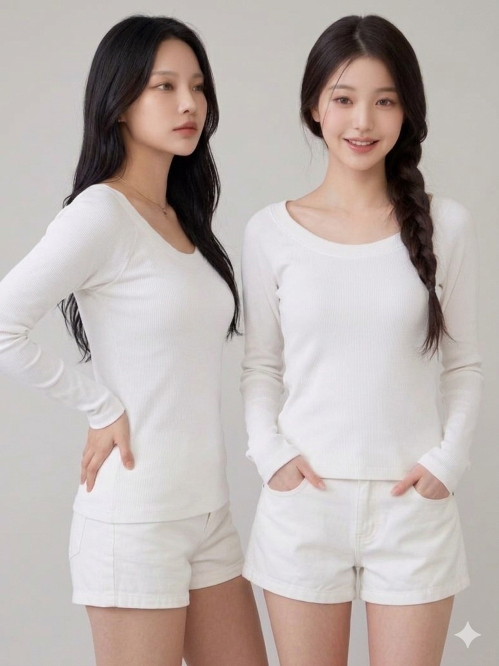 Brandy Melville White  Bonnie topLong Sleeve Sweater